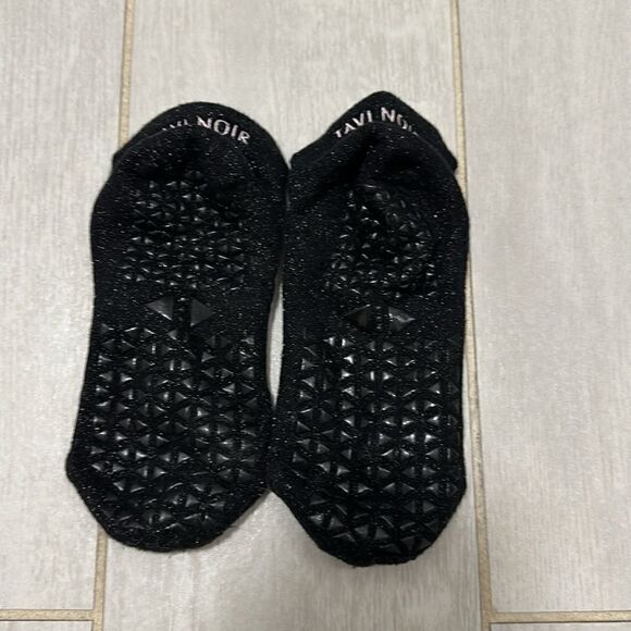 New tavi noir grip socks. Black and glitter OS - Picture 2 of 2